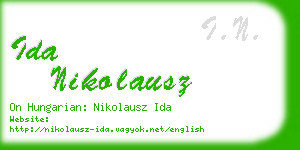 ida nikolausz business card